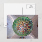 Parc Guell Green Mosaic Briefkaart (Voorkant / Achterkant)
