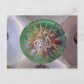 Parc Guell Green Mosaic Briefkaart (Voorkant)