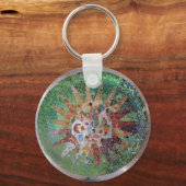 Parc Guell Green Mosaic Sleutelhanger (Voorkant)