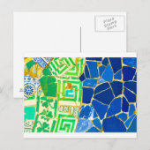 Parc Guell Groene Tegels in Barcelona Spanje Briefkaart (Voorkant / Achterkant)