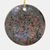 Parc Guell Mosaic Green en Rainbow Keramisch Ornament (Achterkant)