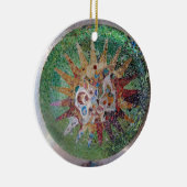 Parc Guell Mosaic Green Keramisch Ornament (Rechts)