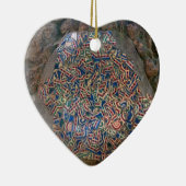 Parc Guell Mosaic Rainbow en Oranje Heart Keramisch Ornament (Rechts)