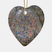 Parc Guell Mosaic Rainbow en Oranje Heart Keramisch Ornament (Links)
