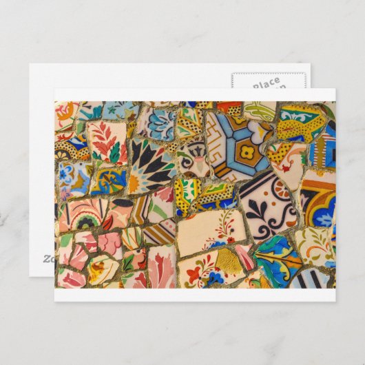 Parc Guell-Tegels in Barcelona, Spanje Briefkaart (Voorkant / Achterkant)