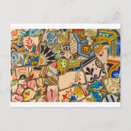 Parc Guell-Tegels in Barcelona, Spanje Briefkaart