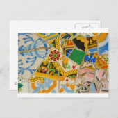 Parc Guell Yellow Keramische Tegels in Barcelona S Briefkaart (Voorkant / Achterkant)