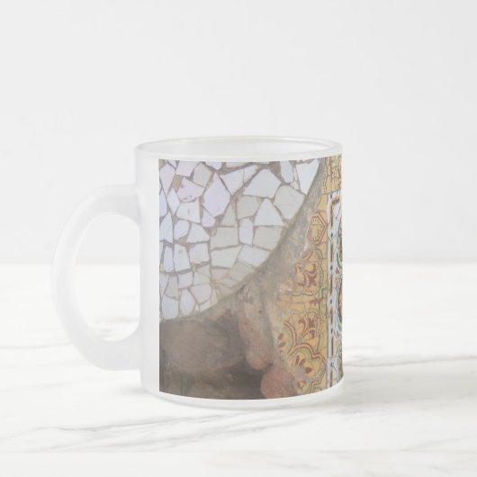 Parc Guell Yellow Mosaic Matglas Koffiemok (Links)