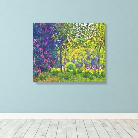 Parc Monceau Claude Monet Canvas Afdruk (Insitu (Houten vloer))