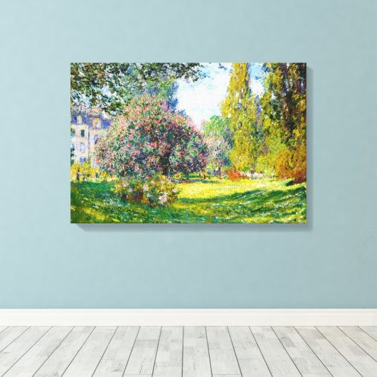 Parc Monceau, Paris Claude Monet Canvas Afdruk (Insitu (Houten vloer))