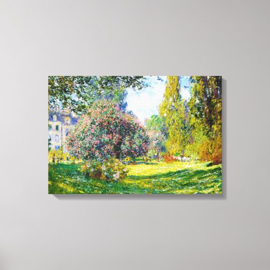 Parc Monceau, Paris Claude Monet Canvas Afdruk (Voorkant)