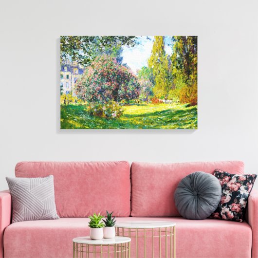 Parc Monceau, Paris Claude Monet Canvas Afdruk (Insitu (Woonkamer))