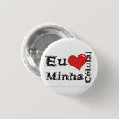 Parceiro de DEUS Ronde Button 3,2 Cm (Voorkant /achterkant)