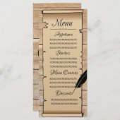 Parcenten Menu (Voorkant / Achterkant)