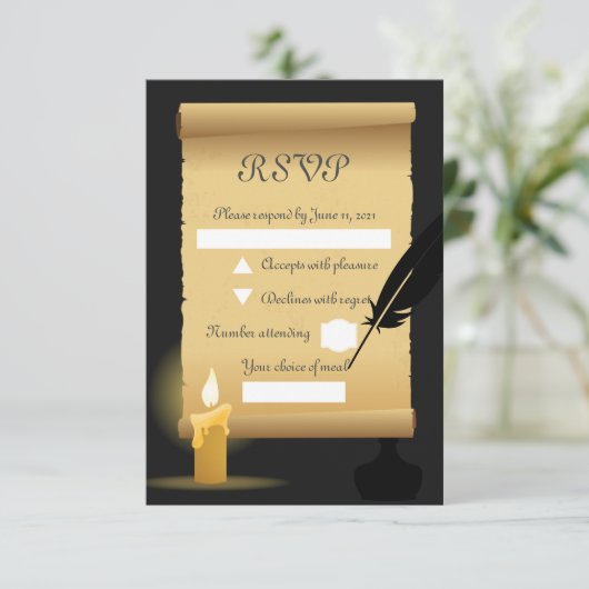 Parcenten RSVP Kaartje (Staand voorkant)