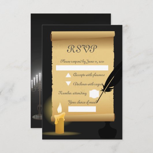 Parcenten RSVP Kaartje (Voorkant / Achterkant)