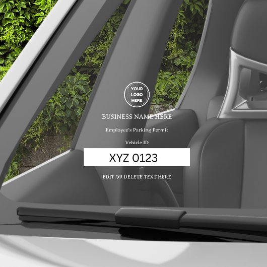 Parchevergunning Voertuig ID Aangepaste Tekst Auto Raamsticker