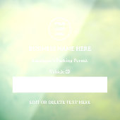 Parchevergunning Voertuig ID Aangepaste Tekst Auto Raamsticker (Vel 3)