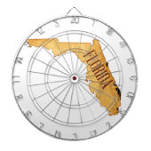 Parchment Background with Florida Map Dartbord (Voorkant)