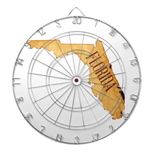 Parchment Background with Florida Map Dartbord (Voorkant)