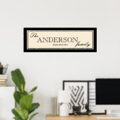 Parchment Black Border Poster (Thuiskantoor)