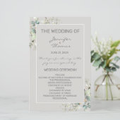 Parchment Color & Green Leaves Fan Program (Staand voorkant)