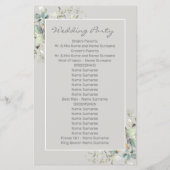 Parchment Color & Green Leaves Fan Program (Achterkant)