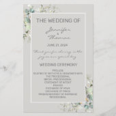 Parchment Color & Green Leaves Fan Program (Voorkant)