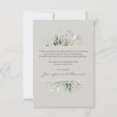 Parchment Color & Green Leaves Hartelijk dank Bedankkaart (Achterkant)