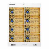 PARCHMENT DAMASK GEM ETIKET (Full Sheet)