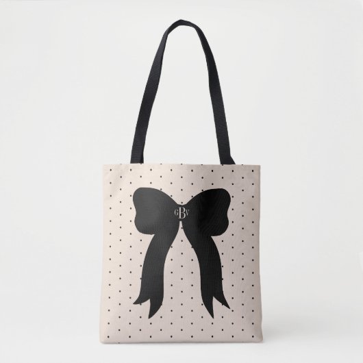 Parchment Dot Combo Black Aangepast schoudermodel  Tote Bag (Voorkant)
