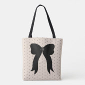 Parchment Dot Combo Black Aangepast schoudermodel  Tote Bag (Achterkant)