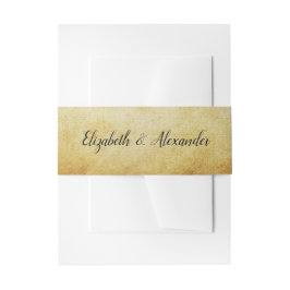  Parchment Elegant Calligraphy Wedding Uitnodigingen Wikkel