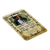 Parchment Elegant Wedding Save the Date Magneet (Rechterzijde)