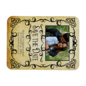 Parchment Elegant Wedding Save the Date Magneet (Horizontaal)