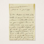 Parchment Fleur-de-Lys Visitekaartje (Achterkant)