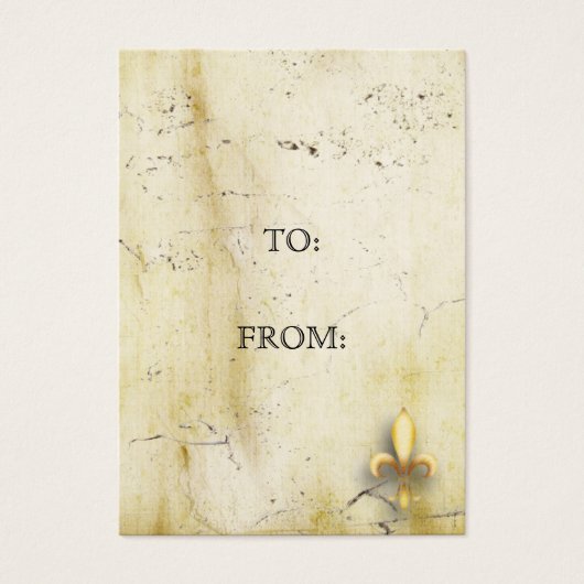 Parchment Fleur-de-Lys Visitekaartje (Voorkant)