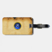 PARCHMENT GEM blauw Bagagelabel (Achterkant horizontaal)