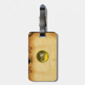 PARCHMENT GEM geel Bagagelabel (Achterkant verticaal)