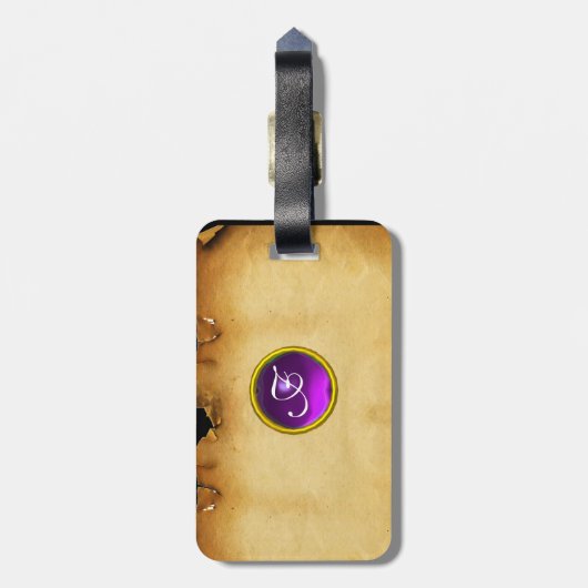 PARCHMENT GEM PAARS BAGAGELABEL (Achterkant verticaal)