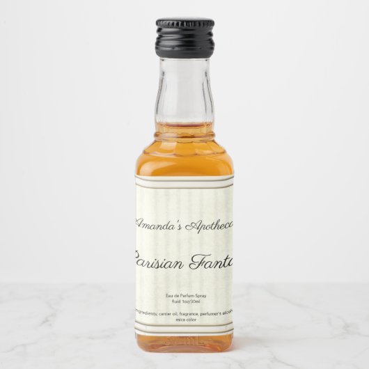  Parchment Gold Lijst parfume Likeurfles Etiket (Voorkant)