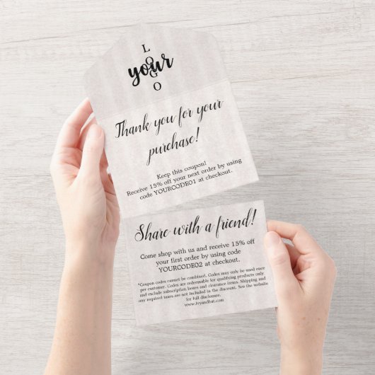 Parchment Gold Seal Klant Dank u Kaarten (Afscheurbaar)