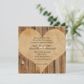 Parchment Heart Wood Country Weddenschap Kaart (Staand voorkant)