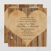Parchment Heart Wood Country Weddenschap Kaart (Voorkant / Achterkant)