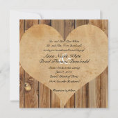 Parchment Heart Wood Country Weddenschap Kaart (Voorkant)