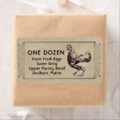 Parchment  Hen Egg Carton Fancy Border Etiket (Insitu)