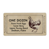 Parchment Hen Egg Carton Fancy Border Etiket (Voorkant)