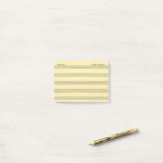 Parchment Kijk het Personeel van de Muziek Faculta Post-it® Notes (Op bureau)
