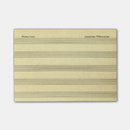 Parchment Kijk het Personeel van de Muziek Faculta Post-it® Notes