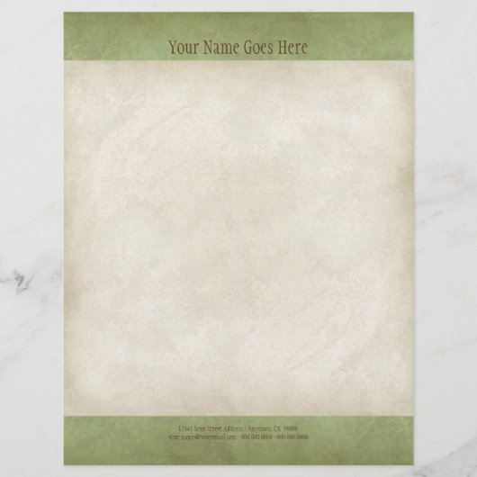 parchment look Letterhead Resume Paper (Voorkant)